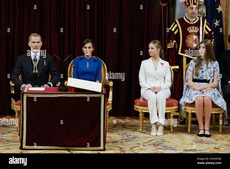 Crown Princess Leonor of Spain for the ceremony of Crown Princess ...