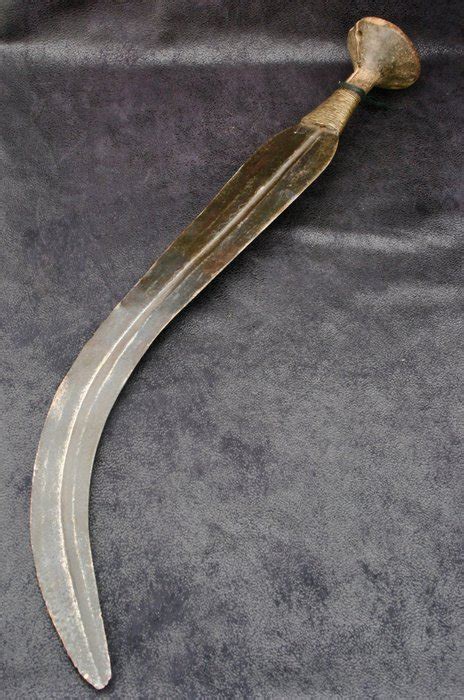 Large Sickle Sword Yakoma Democratic Republic Of Congo Early 20th