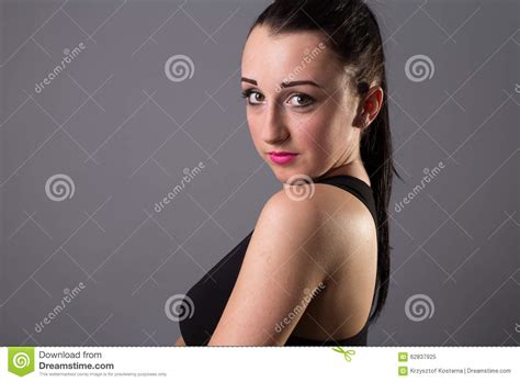 Portraits Lovely Girl In The Studio Stock Image Image Of Sensual