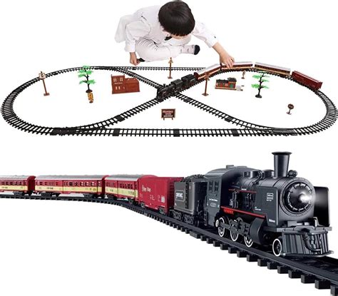 Kit de train miniature électrique pour enfants avec sons de train