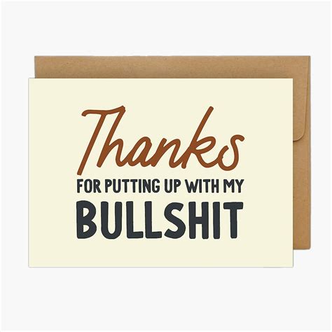 Thank You Card Funny Appreciation Card Single Thank You