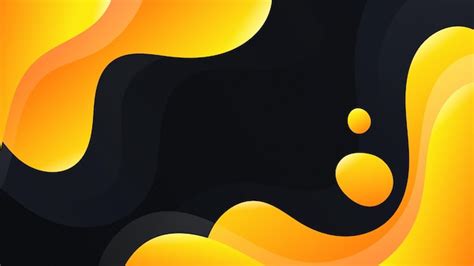 Premium Vector | Abstract background with yellow waves. black ...