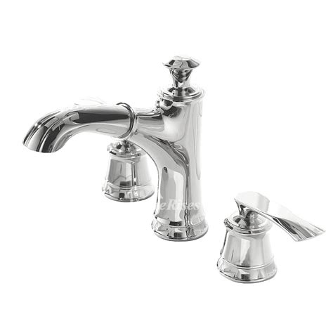 Luxury 3 Hole Brass Widespread Bathroom Faucet Polished Gold Chrome 2 Handle Pull Down Bathtub