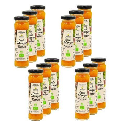 Lot X Coulis Bio Mangue Et Passion Flacon Ml