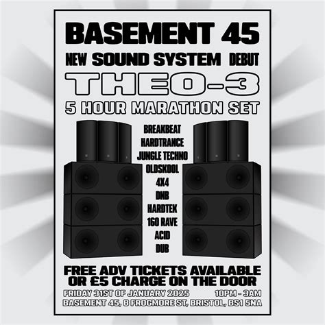 NEW SOUND SYSTEM DEBUT tickets — 0p | Basement 45, Bristol
