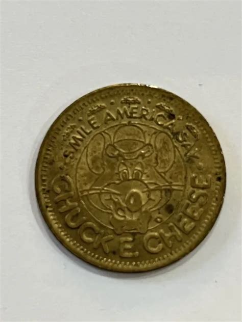 Chuck E Cheese Arcade Coin Token Smile America Say In Pizza We