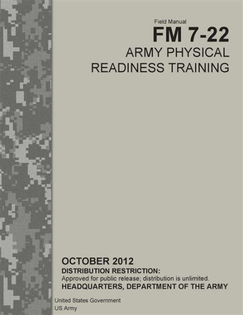 Field Manual FM 7 22 Army Physical Readiness Training October 2012 By