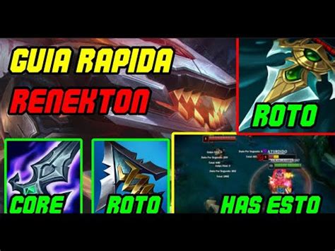 Como Jugar Renekton Top En Menos Nde Min Guia Facil Y Rapida League