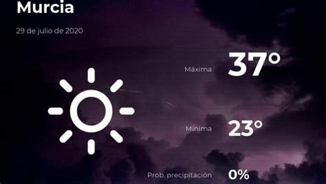 El tiempo en Murcia previsión para hoy miércoles 29 de julio de 2020