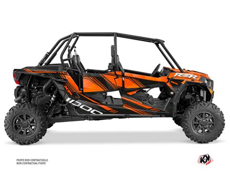 Kit Déco SSV Graphite Polaris RZR 1000 4 portes Orange Kutvek Kit Graphik