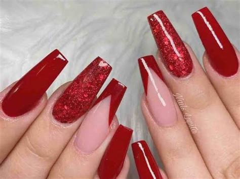 Unhas Vermelhas Decoradas Glitter 2 Boa Dica De Beleza