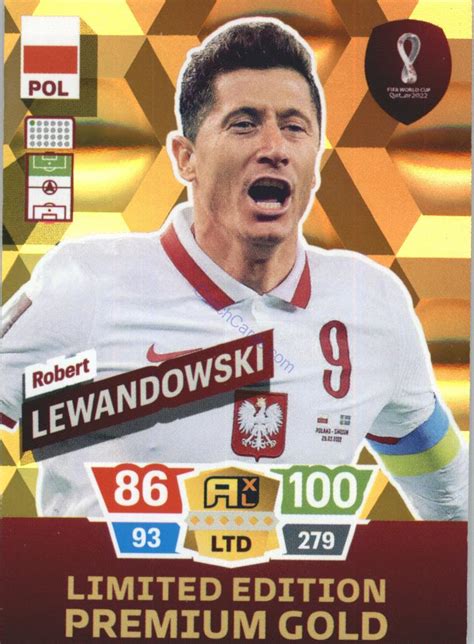 FOOTBALL SOCCER R Lewandowski 2022 Panini World Cup Adrenalyn