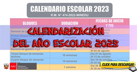 Calendario Escolar Minedu Kpgame Imagesee