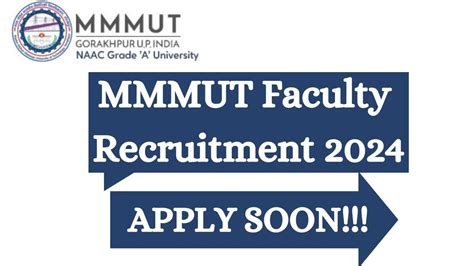 Application For Employment MMMUT Recruitment 2024 Apply Faculty ...