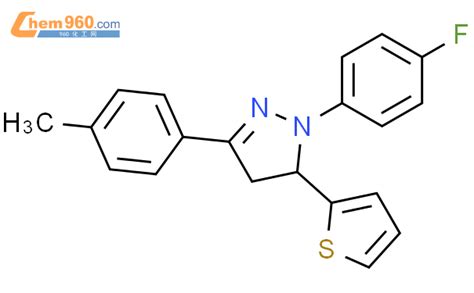 353770 89 5 1 4 Fluoro Phenyl 5 Thiophen 2 Yl 3 P Tolyl 4 5 Dihydro