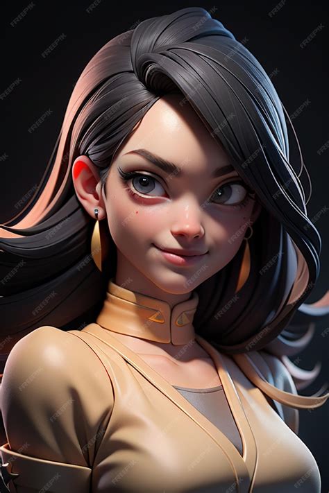 Premium Ai Image 3d Rendering Cartoon Character Pretty Girl Game