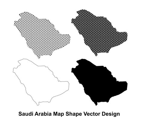 Premium Vector Saudi Arabia Map Shape Vector Design