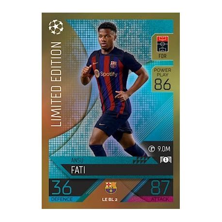 Comprar Cromo Ansu Fati Blue Limited Edition Barcelona Topps Match