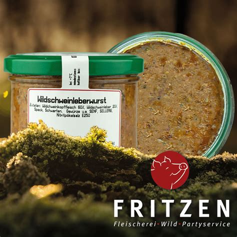 Wildschwein Leberwurst Fleischerei Fritzen