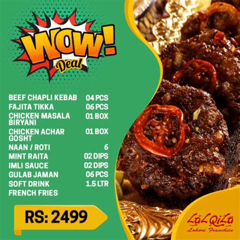 Lal Qila Lahore Menu Lunch Cum Hi-Tea, Dinner Buffet, Late Night Buffet