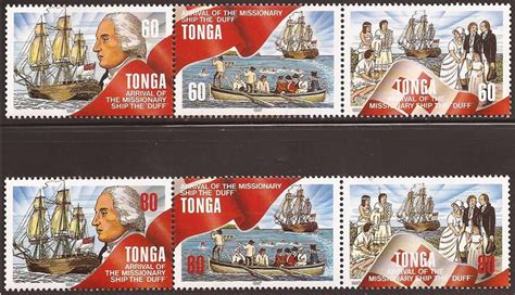 Tonga - 1997 Christianity in Tonga - Set of 2 3 Stamp Strips - 20N-036