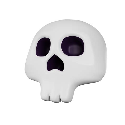 3d rendering of skull halloween icon 11665740 PNG