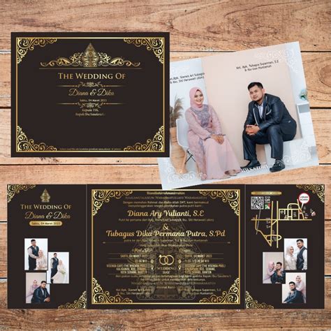 Jual UNDANGAN PERNIKAHAN PREMIUM CUSTOM FOTO ADAT JAWA TEMA GUNUNGAN