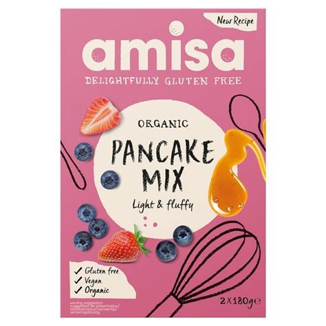 Amisa Organic Gluten Free Pancake Mix 360g From Ocado