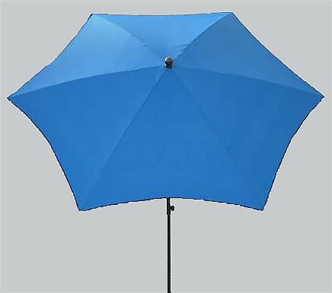 Parasol centré coloris bleu Hauteur 250 x Diamètre 250 6 baleines