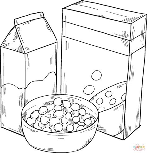 Cereal Boxes And Bowl Coloring Page Free Printable Coloring Pages Artofit