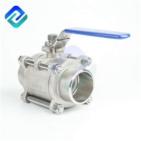 Stainless Steel 304 316l Manual Butt Weld 1000 Wog 3 Pc Ball Valve Factory