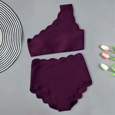 ORIGINAL Sexy Push Up Bikini Set High Waist Cut Flowers Swimwear Women Special Fabric Solid