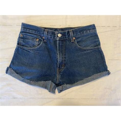 Levis Size High Waist Cut Off Denim Jean Shorts Daisy Dukes