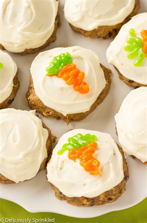 Frosted Carrot Cake Cookies Deliciously Sprinkled