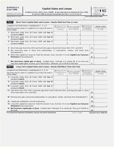 Irs Capital Gains And Dividends Worksheet