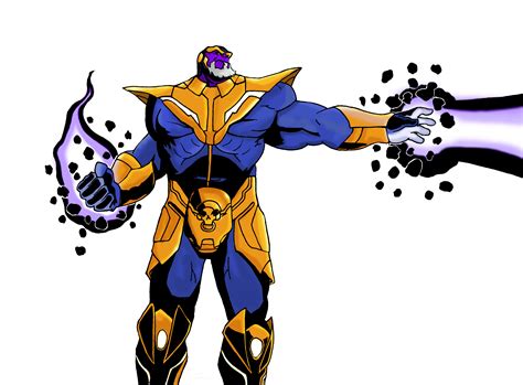 king thanos colored  whitesnakeart  deviantart