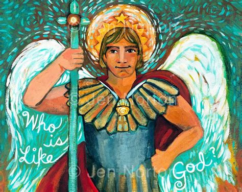 Saint Michael The Archangel Catholic Biblical Wall Art Print Etsy