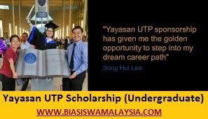 Yayasan UTP Scholarship (Undergraduate) | Malaysia Scholarships 2025