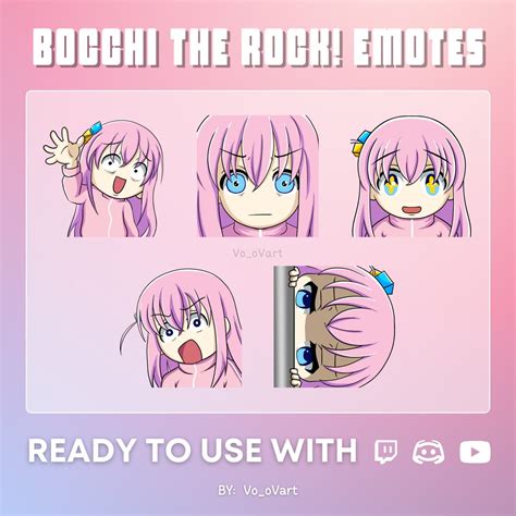 Bocchi The Rock Emotes Twitch Discord Etsy Schweiz