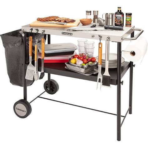 Cuisinart Outdoor BBQ Prep Table 36" x 18" Storage Shelf