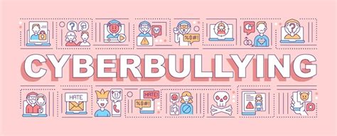 Premium Vector Cyberbullying Word Concepts Banner