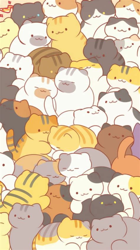 Pin de 𝖌𝖎𝖘𝖘𝖑𝖎𝖝 en 123 Fondos de gato Dibujos kawaii de animales