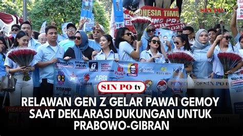 Relawan Gen Z Gelar Pawai Gemoy Saat Deklarasi Dukungan Untuk Prabowo