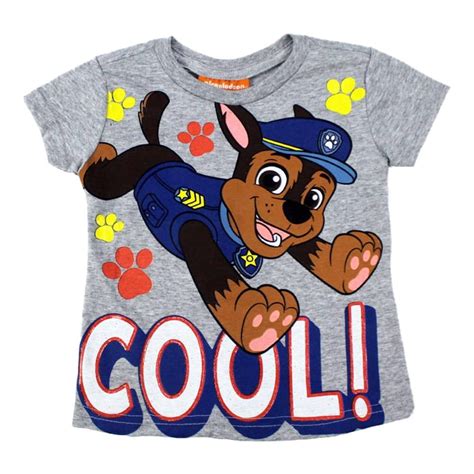 Playera Nickelodeon Paw Patrol Niño 2 Chase Cool Gris Walmart