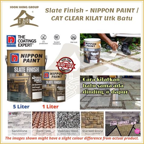 Ss Nippon Paint Slate Finish For Pebble Wash Sand Stone Garden Kilat