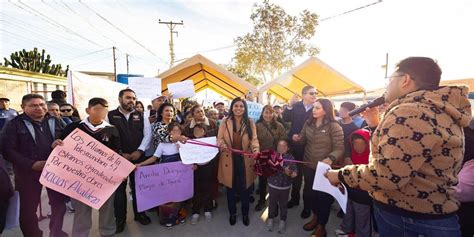 INAUGURA ALCALDESA MONTSERRAT CABALLERO PAVIMENTACIÓN EN COLONIA LAS