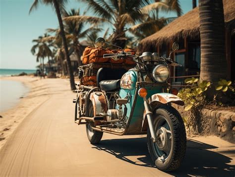 Premium Photo | Vintage Beach Cruiser by the Shore