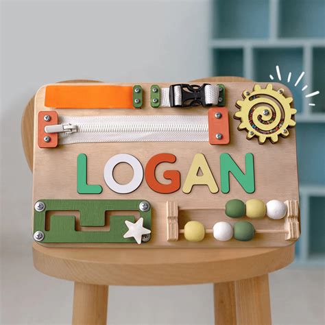 Personalized Busy Board Name Puzzle 2 - Wooden Montessori Toys, 1st ...