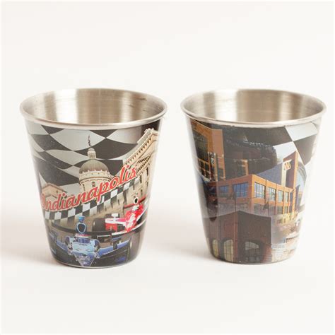 Indianapolis Collage Stainless Steel Shotglass Indiana Scenic Images