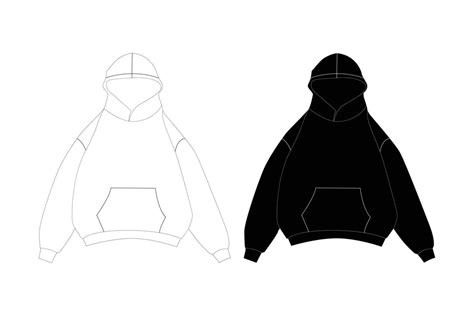 Black Hoodie Template 42825798 Vector Art at Vecteezy